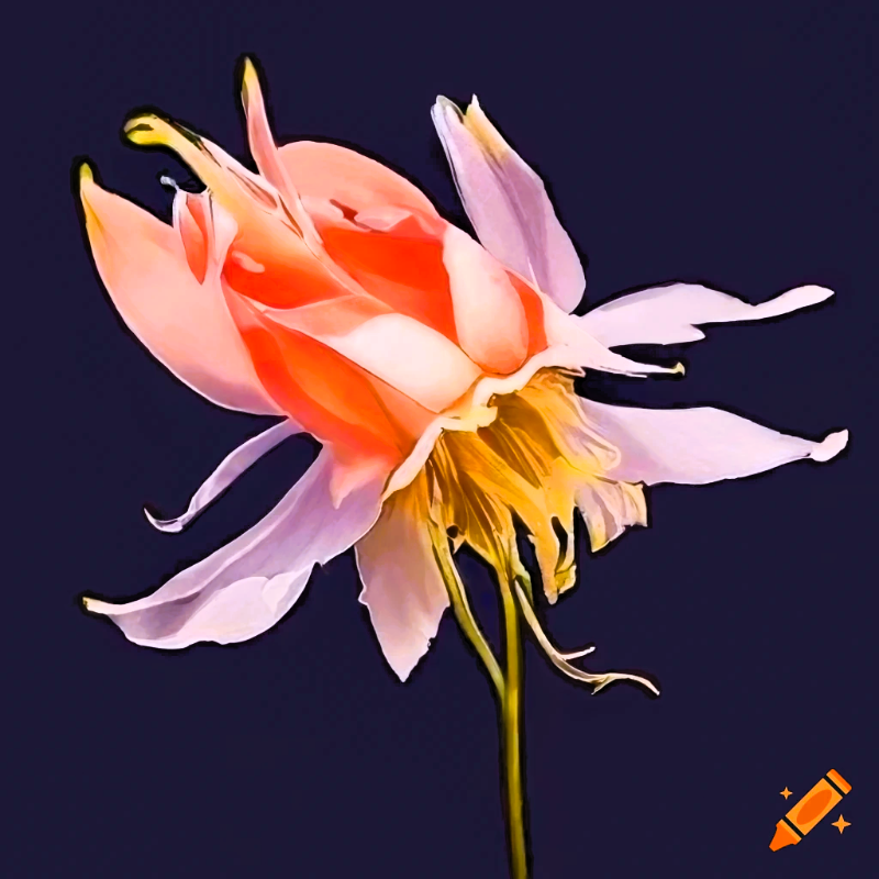 craiyon_201515_photoreal_Columbine_flower_on_white__white__white_textured_paper__in_high_definition_.png